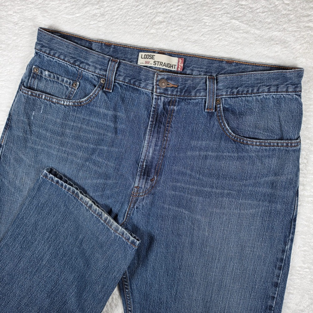 Levi's 569 Loose Straight Men 38/30 Blue Denim Jeans 005694268